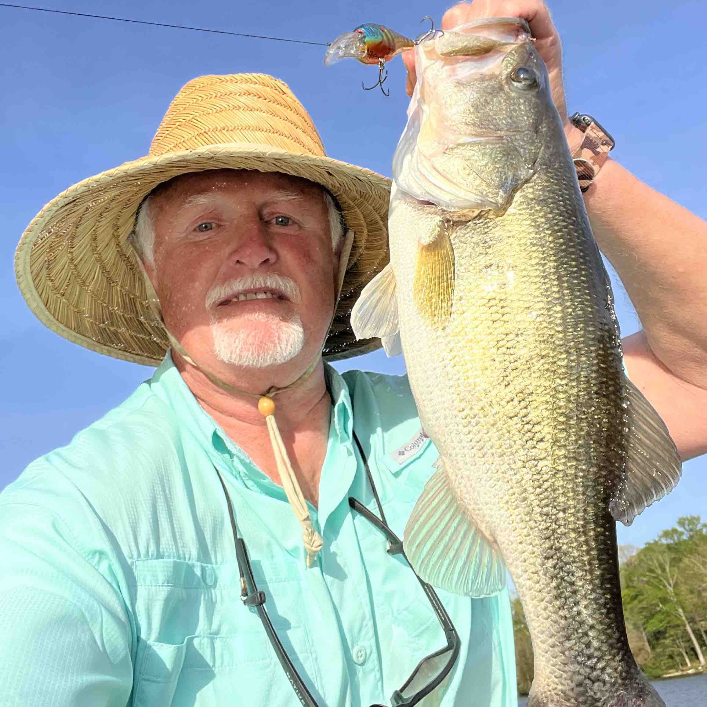 Image of Chris S with a monster 3 lbs bass caught using a TSA Natural Born Giller Medium Diving lure