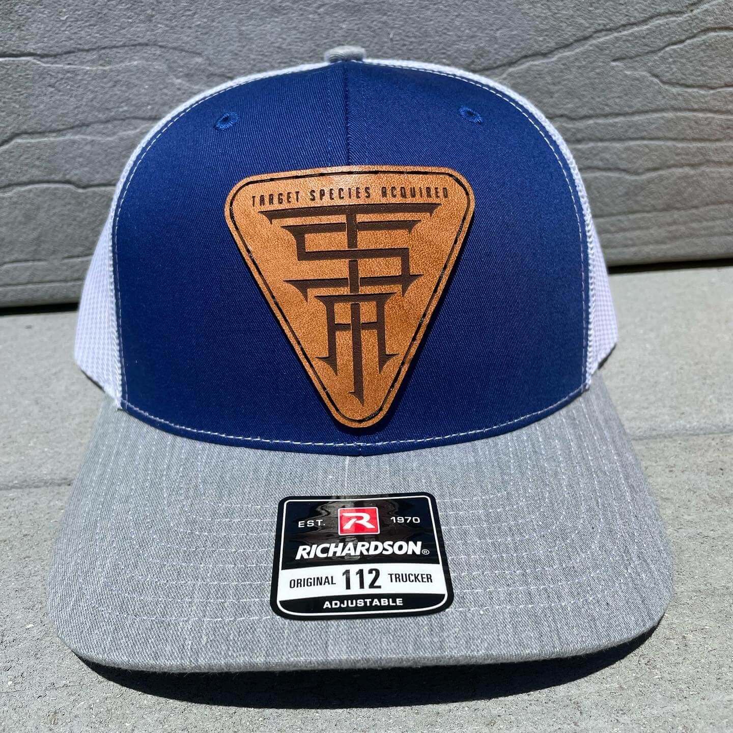 Image of TSA Trucker Hat (Blue, White, and Grey color way)